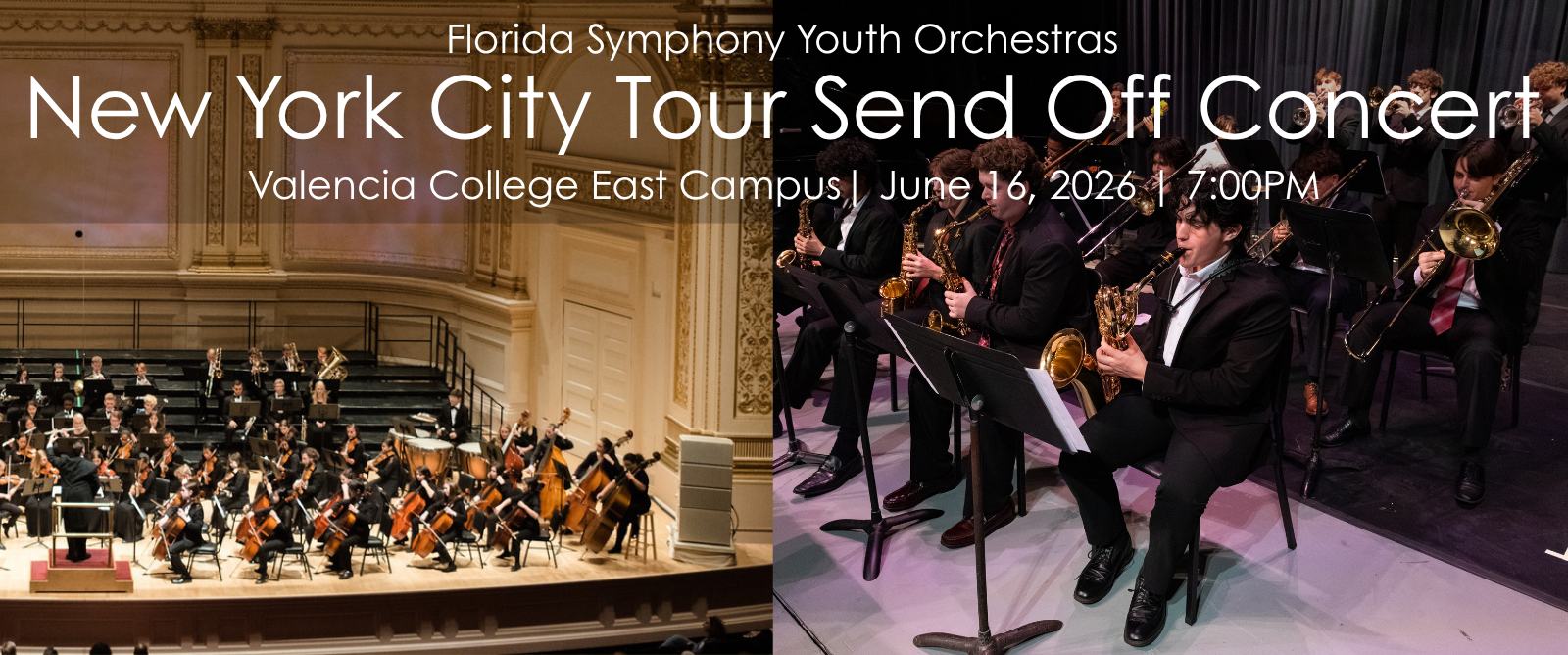 NYC Send Off Concert Banner